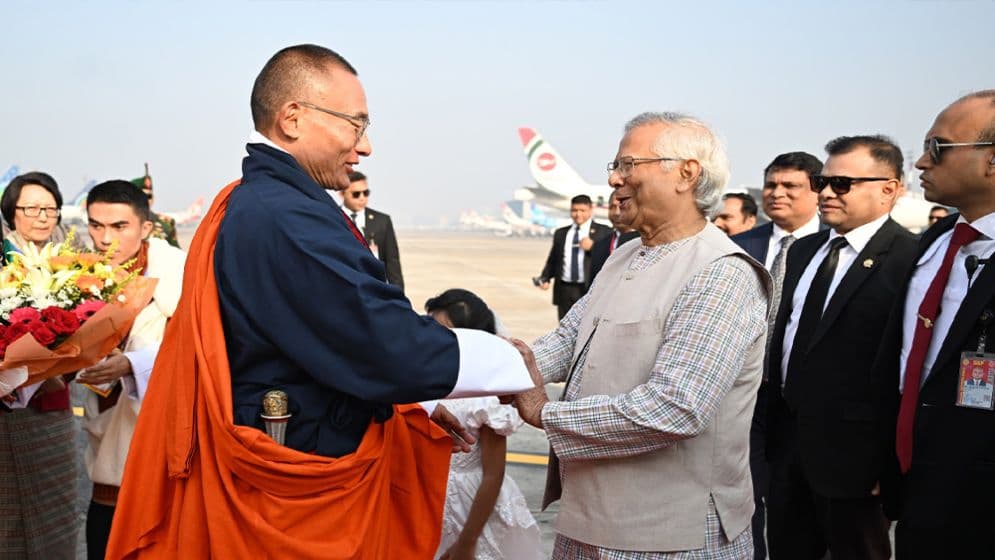 Bhutan’s Prime Minister arrives in Dhaka