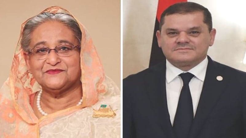 Libyan premier greets Sheikh Hasina