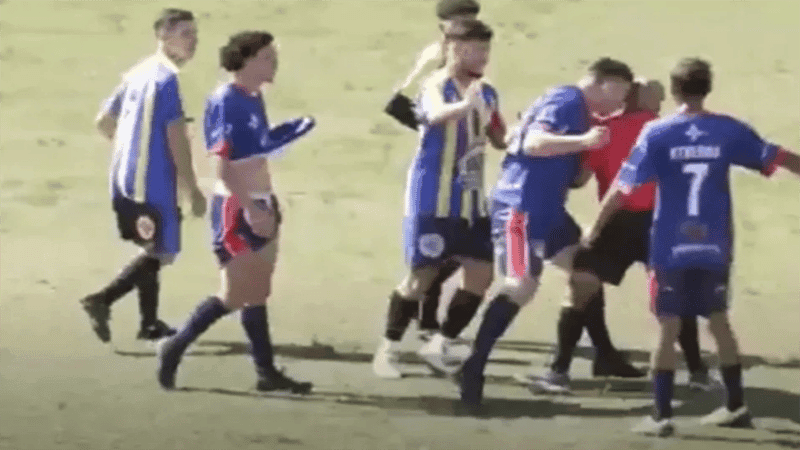 Brazilian footballer breaks referee's facial bone with headbutt after red card