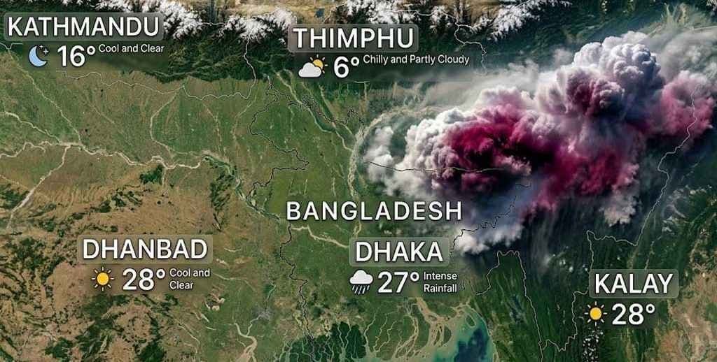 Strong rain band approaching to drench Bangladesh