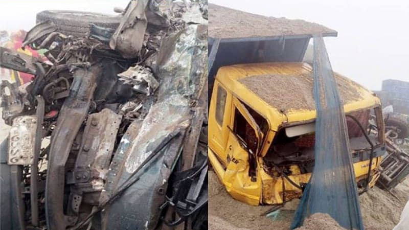 4 killed in microbus-pickup-dump truck collision in Habiganj