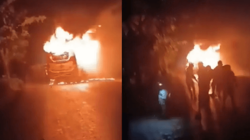 Locals torch 6 buses over five deaths in Bhanga accident, highway blocked