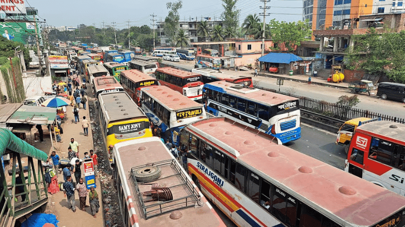 15km traffic gridlock in Gazipur as Eid exodus begins