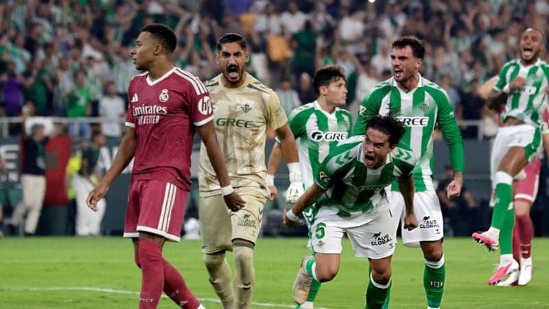 Mbappe misses late penalty as Betis stun Real Madrid 1-0