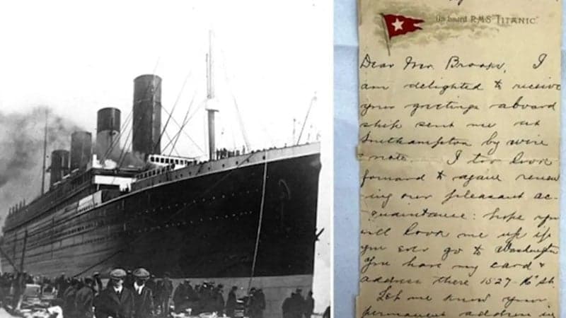 Titanic survivor's letter sold for £300,000 at auction
