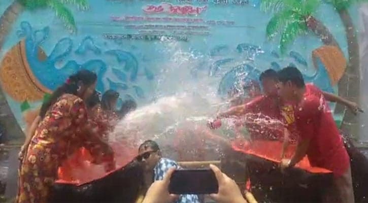 Marma community celebrates Sangrai water festival in Khagrachhari