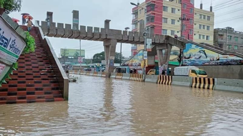 Tourism city Cox's Bazar submerged under water