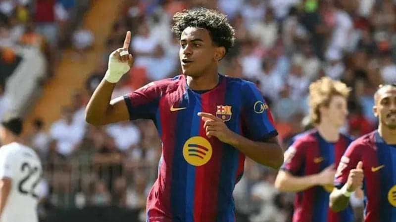 Yamal's brace helps Barcelona to thrash Valencia 5-0