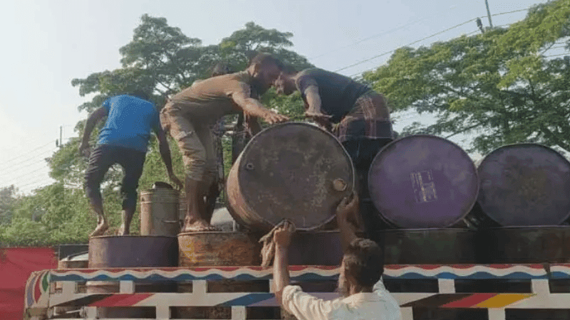 6,000 litres of illegal diesel seized in Chattogram, two held