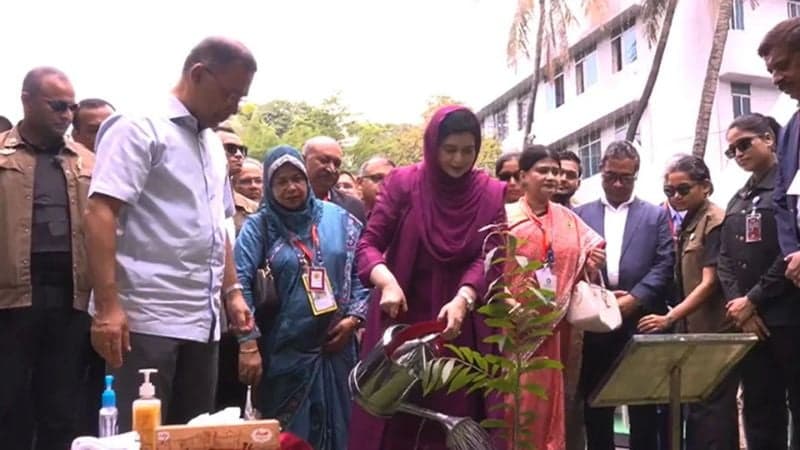 PM launches tree plantation drive at Dhaka Medical College Hospital