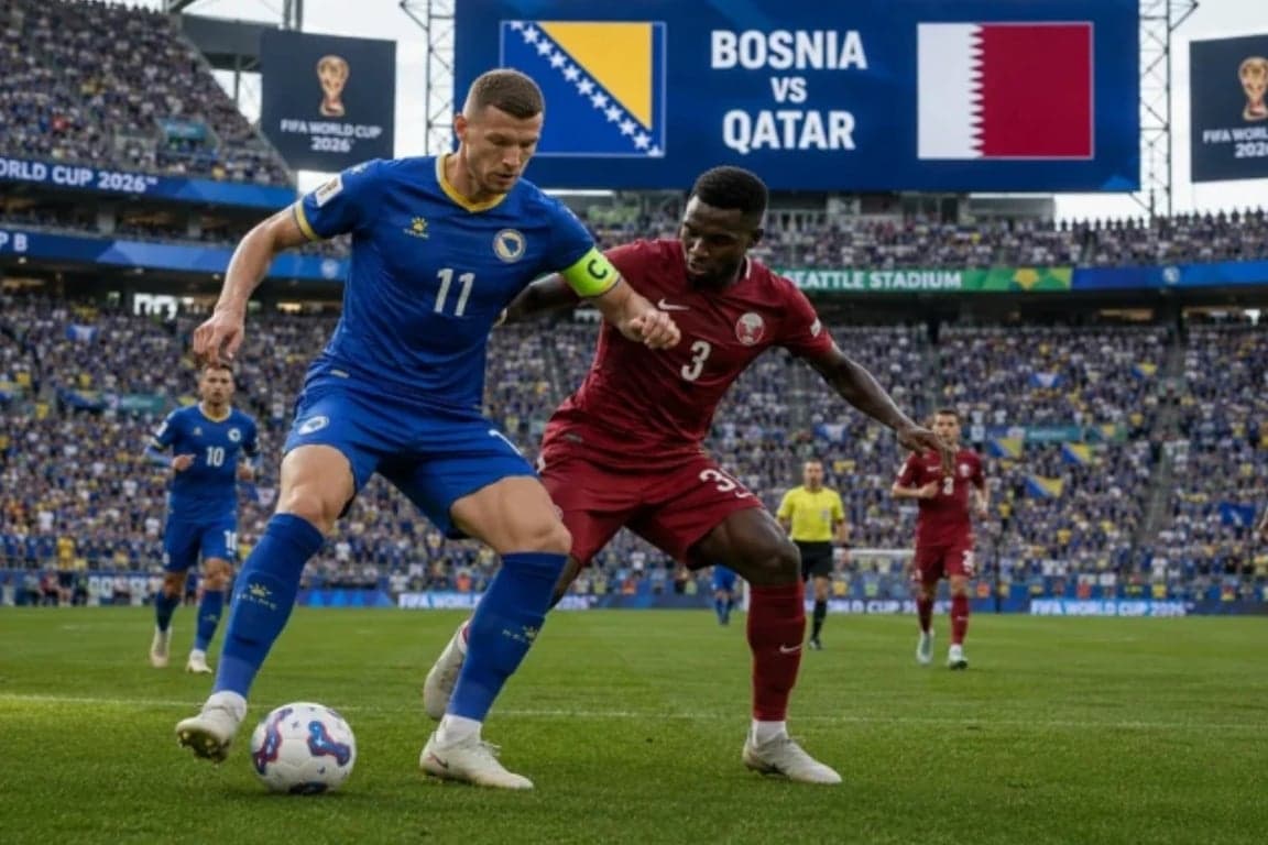 Bosnia take 2-0 lead over Qatar in dominant first half