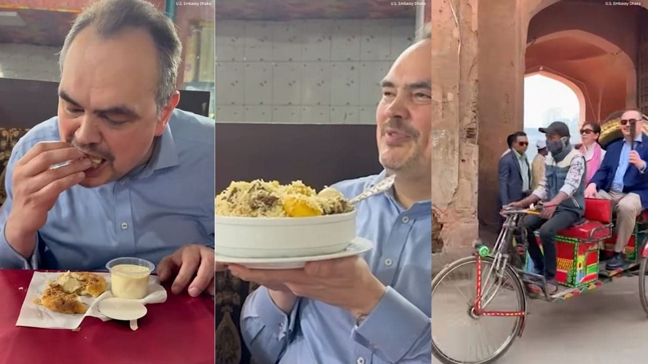 US Ambassador enjoys rickshaw ride, tea–biryani in old Dhaka