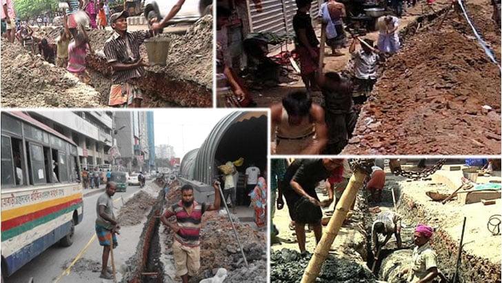 Is there no escape from road excavation for the residents of Dhaka?