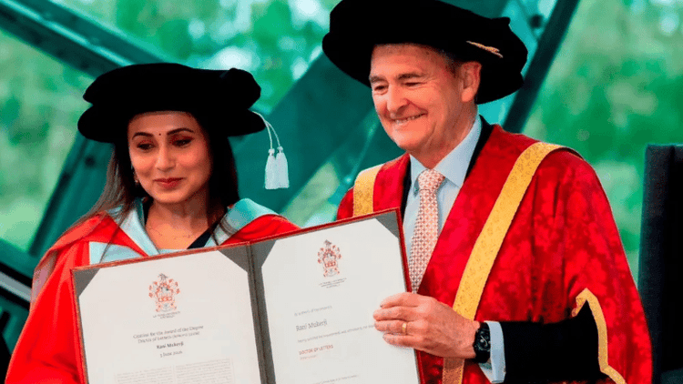 Rani Mukerji honoured with Doctorate for contribution to Indian cinema