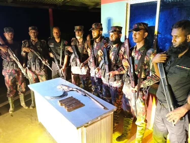 BGB-RAB swoop on Sylhet border yields haul of explosives, firearm