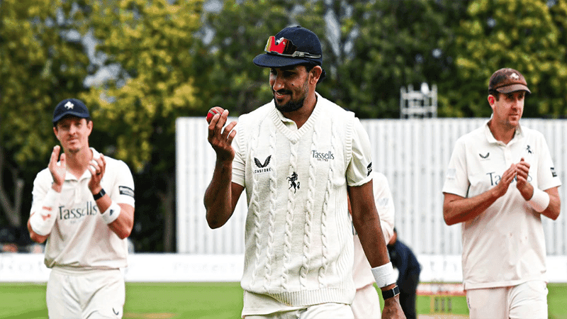Khaled Ahmed claims five as Kent teammate praises his impact