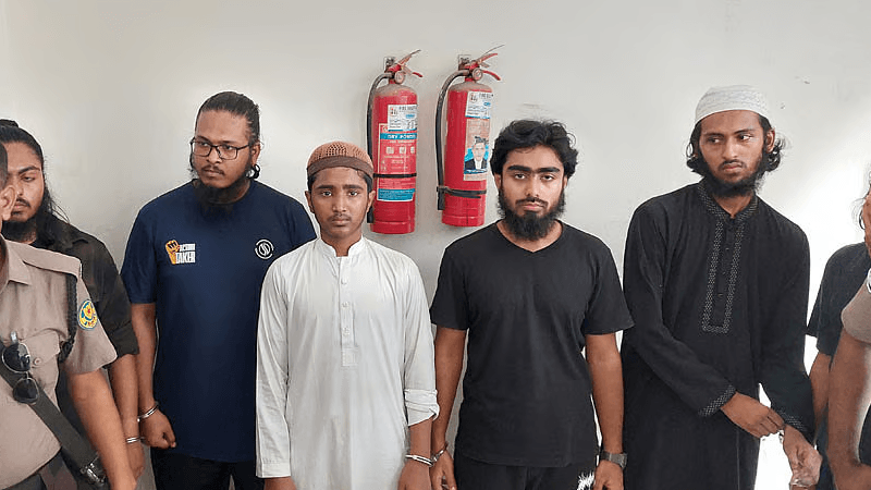 Six held on suspicion of militant links, placed on 3-day remand