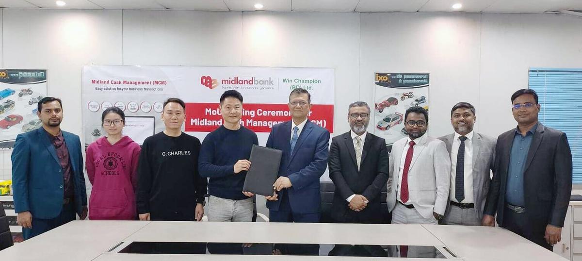 Midland Bank and Win Champion (BD) Ltd sign cash management arrangement