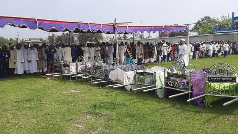 Rampal road crash: Nine victims of a family laid to rest in Mongla