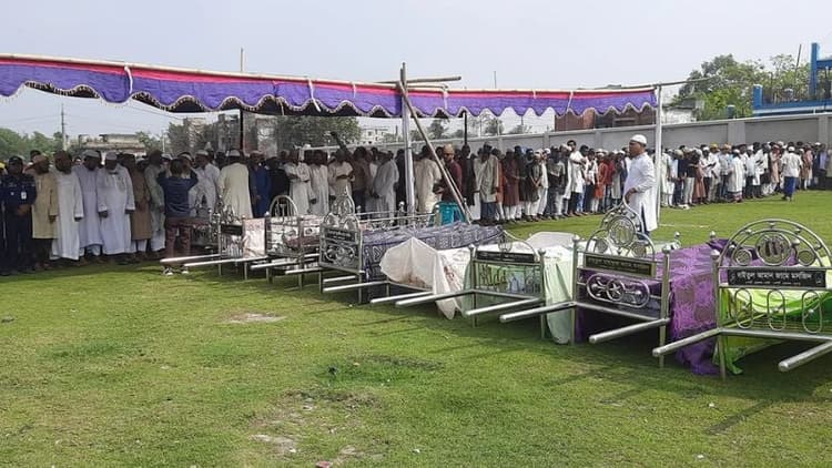 Rampal road crash: Nine victims of a family laid to rest in Mongla