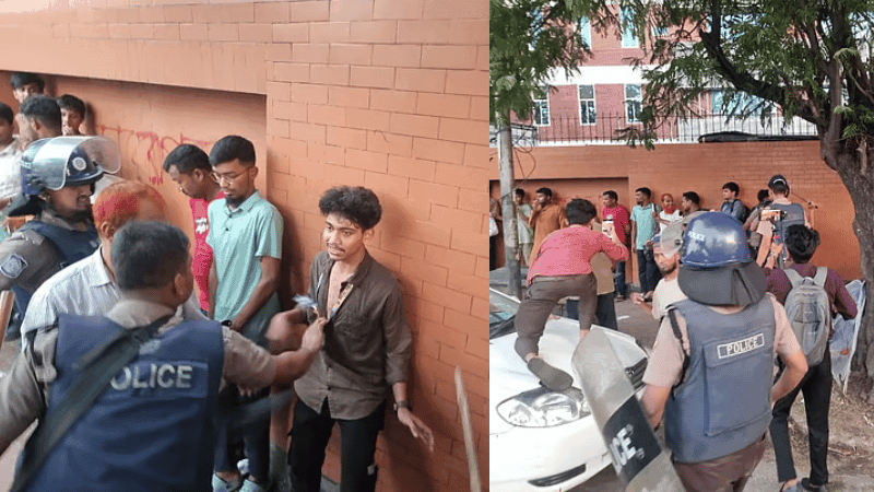 Police charge baton on protesting students at Parliament House