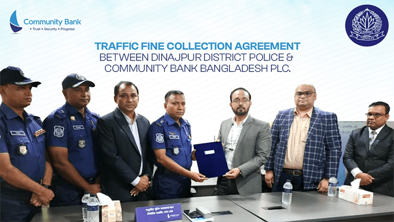 Dinajpur District Police launch traffic fine collection through Community Bank