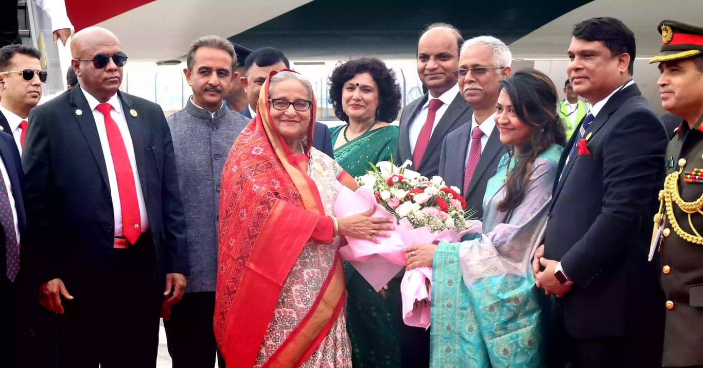 PM Hasina arrives in New Delhi to begin two-day state visit
