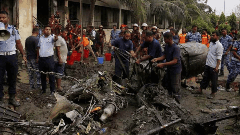 Death toll in Uttara plane crash revised to 34 amid confusion