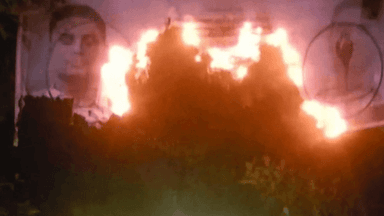 Hasnat Abdullah's election banner set on fire in Cumilla