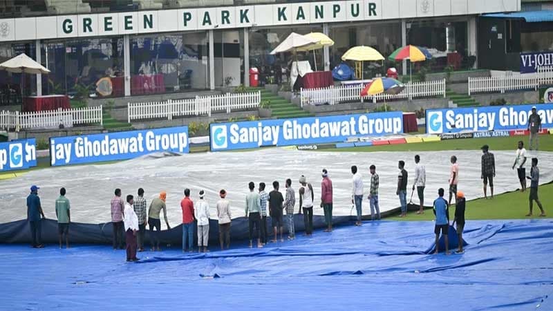 Kanpur test delayed due to wet outfield