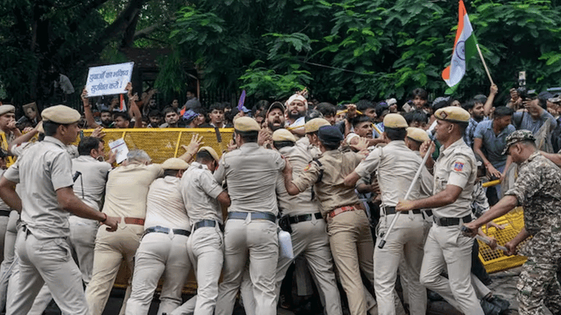 Cockroach Party's 'March to Parliament' programme: Police baton charge, mobile internet services shut