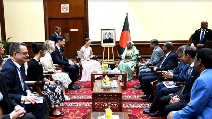 Prime Minister Sheikh Hasina meets visiting Crown Princess Victoria of Sweden