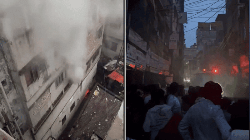 Fire breaks out at helmet warehouse in Bangshal