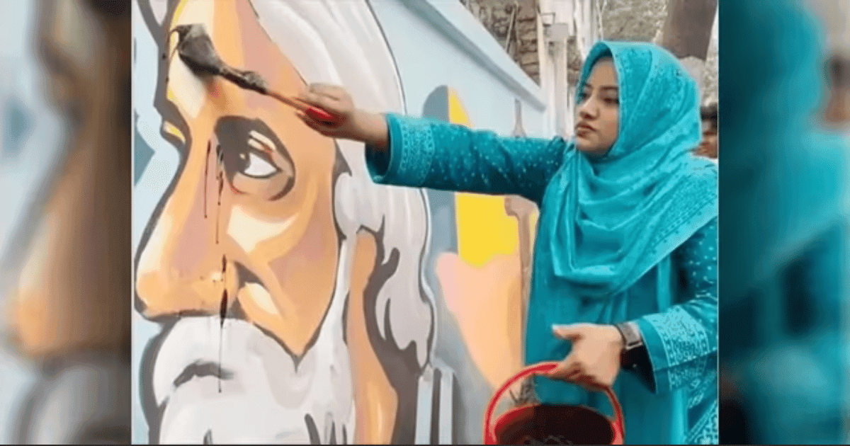 Attempt to erase Rabindranath’s portrait, four arrested questioned at DB office