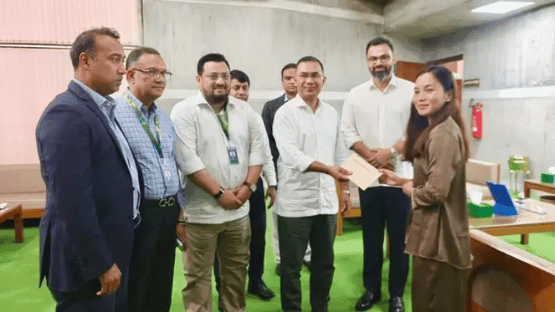 PM hands over financial assistance to footballer Rituparna Chakma