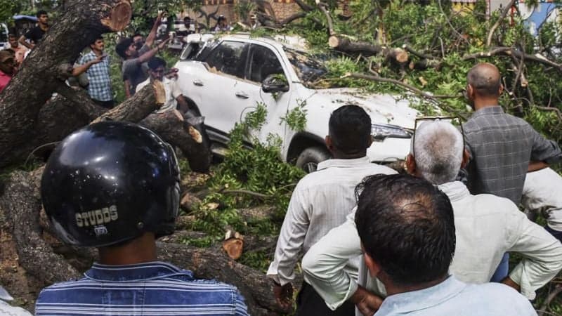 Nearly 90 people killed as storm and rain batter Uttar Pradesh