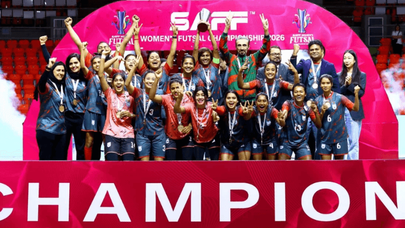 SAFF Women’s Futsal champions to get open-top bus reception