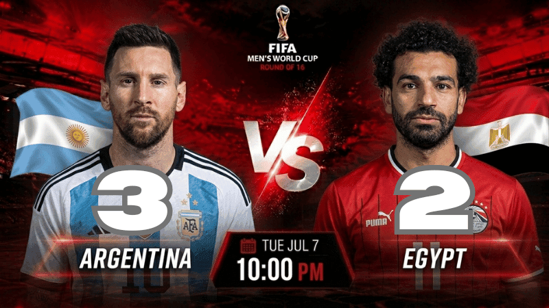 Argentina vs Egypt —World Cup: Live score and match stats