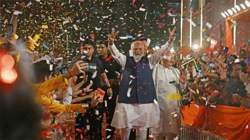 Modi claims victory for his alliance