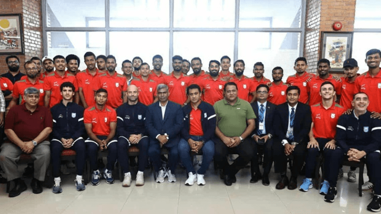 Bangladesh football team returns home safely from Nepal