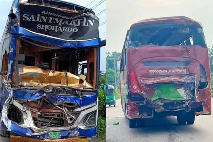 Two killed in bus collision in Sylhet