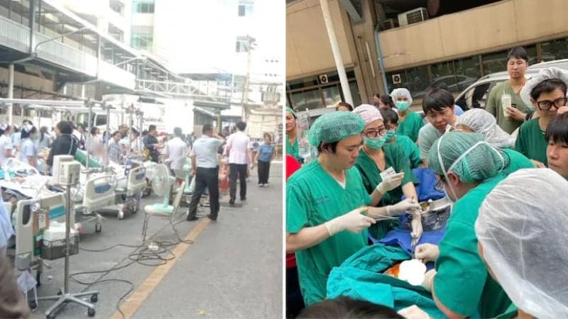 Woman gave birth on Bangkok street amid earthquake