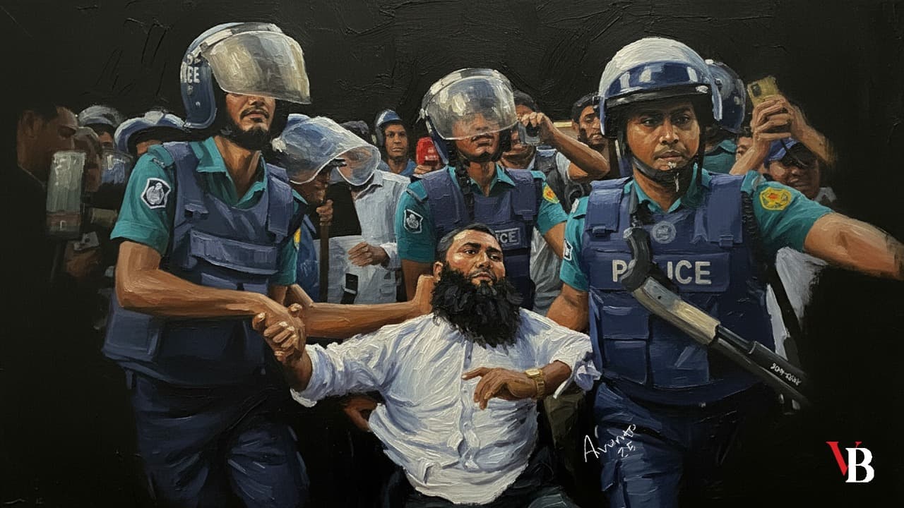 Police baton-charge on teachers