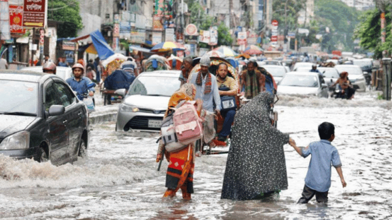 Dhaka grinds to a halt as relentless rain pounds city