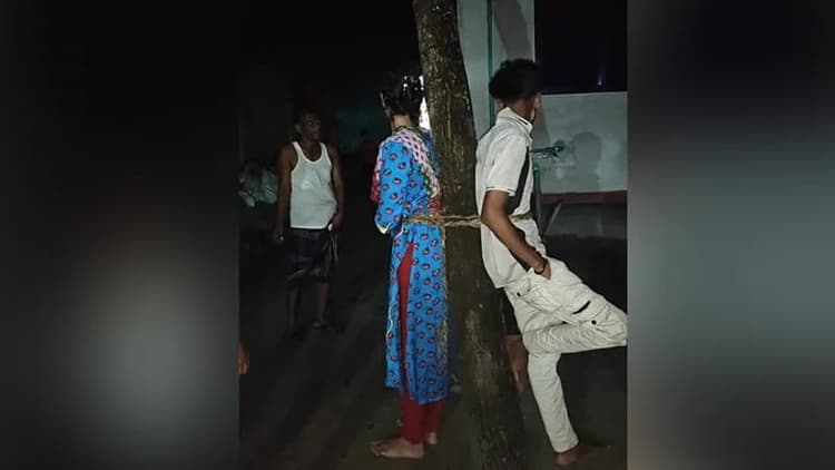 Young man, housewife assaulted after tied to tree in Rajbari