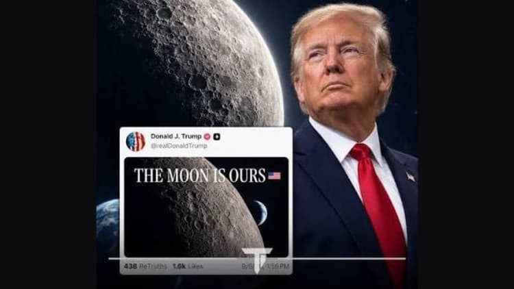Trump claims moon belongs to US, posts ‘The Moon Is Ours’