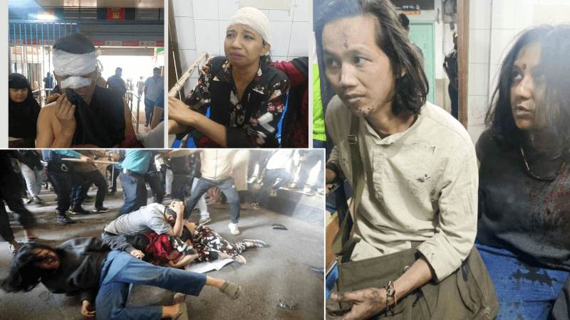 Clash erupts between Students for Sovereignty , ethnic protestors at Motijheel, many hurt 