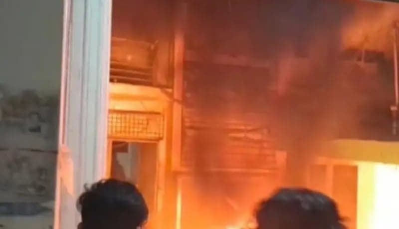 Nowfel's house set on fire in protest of Hadi's death