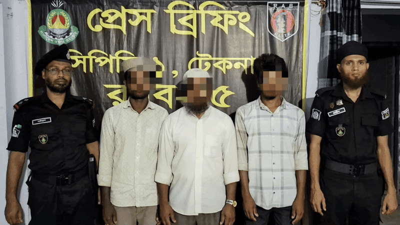 Three kidnapped for ransom rescued from remote hills in Teknaf