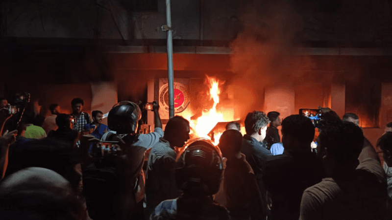 JaPa office vandalised, set on fire in capital